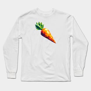 Abstract Geometric Carrot - Color Burst Design Long Sleeve T-Shirt